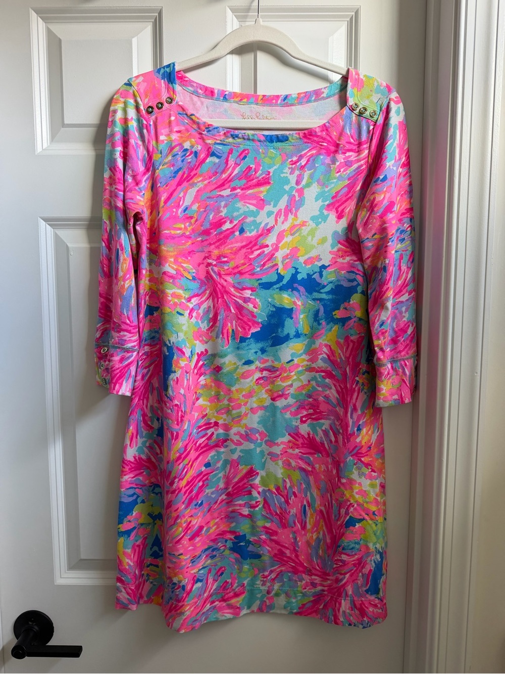 Lilly Pulitzer Vibrant Pink Multi-Color Shift Dress